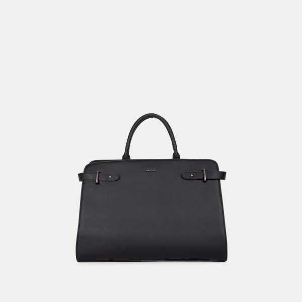 Bagco Bravura Leather Tote Set-Black