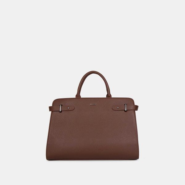 Bagco Bravura Leather Tote Set-Coffee