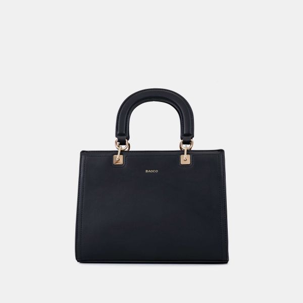 Bagco Valette Leather Satchel-Black