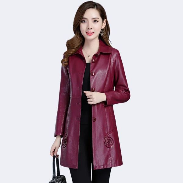 Luna Leather Trench Coat